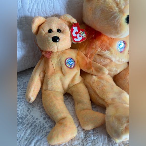 🧡 RETIRED MATCHING SET. Beanie BUDDY Bear “Sunny” & Beanie BABY Bear “Sunny”. - Picture 5 of 16